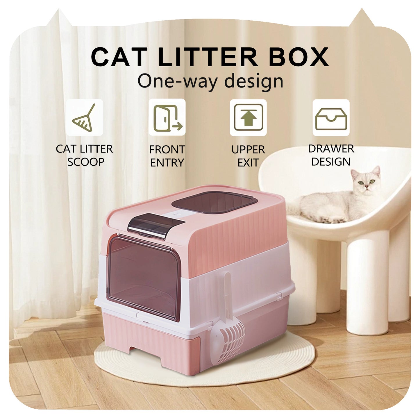Sanlo Deluxe XL Cat Litter Box